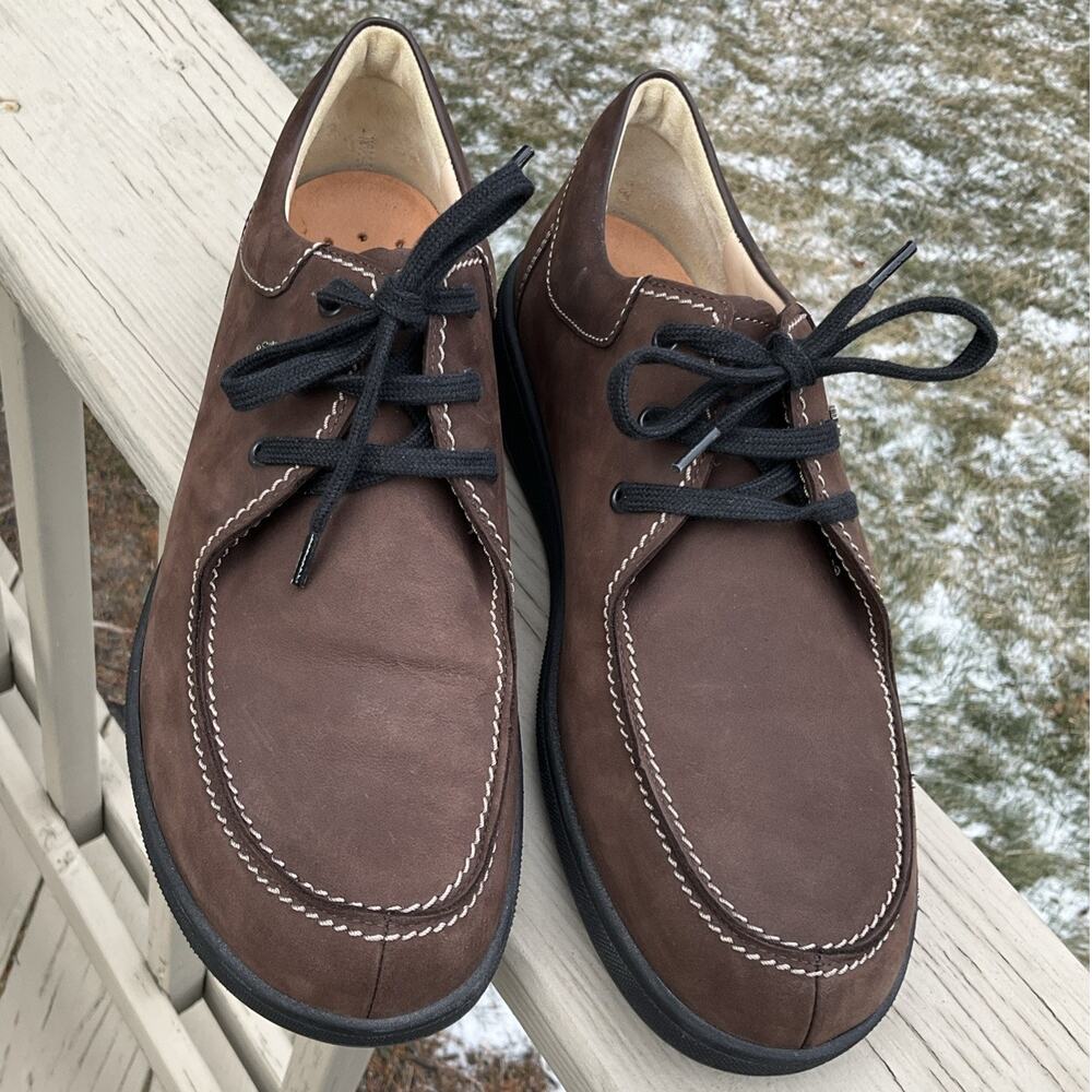 Finn Comfort‎ Vaasa? Shoes Men's Size US 9 UK 8.5 Brown Suede Lace Loafer dress